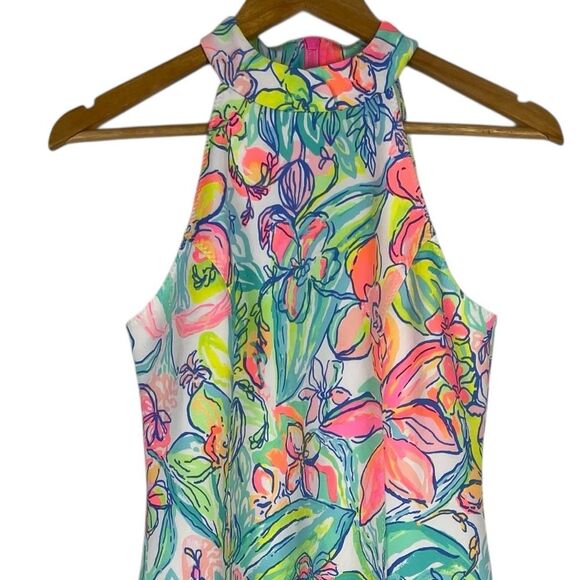 Lilly Pulitzer Krista Shift Dress Size 4 Scuba Multi‎ Surf Gypsea Resort Preppy - Picture 3 of 8